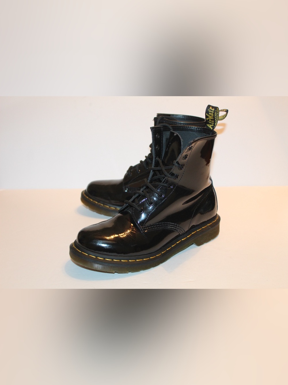 Dr. Martens Women’s 1460 Black Patent Leather Boots Size 9